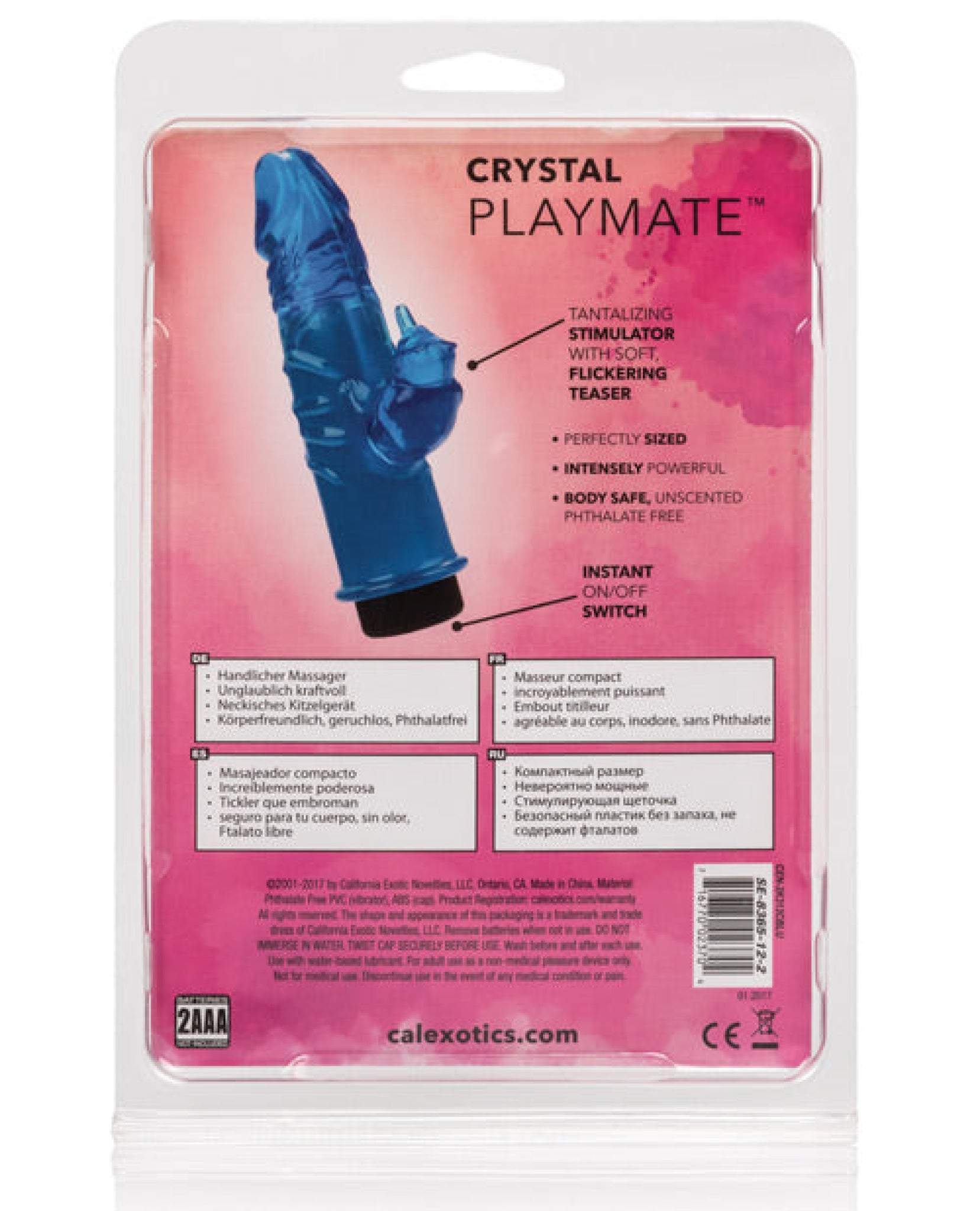 3" Crystal Playmate - Blue CalExotics