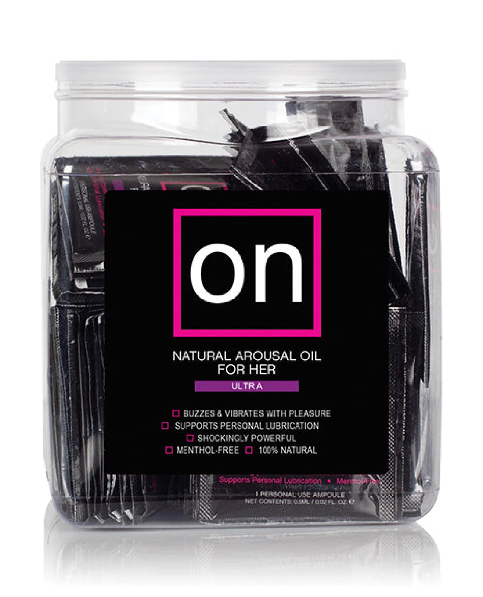 On For Her Arousal Oil Ultra - Tub Of 75 Single Use Ampoule Sensuva