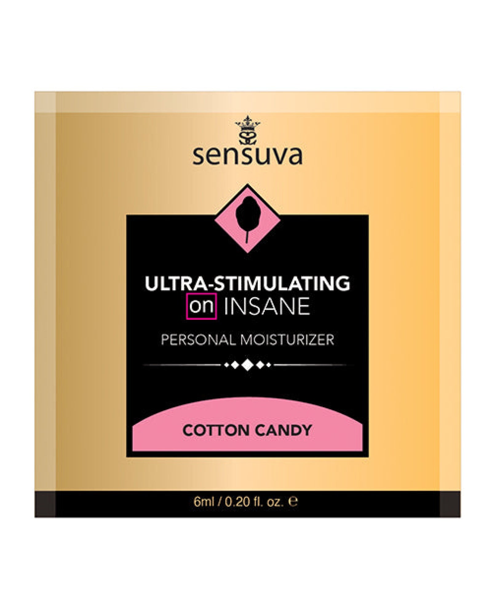 On Insane Ultra Stimulating Personal Moisturizer Single Use Packet - 6 Ml Cotton Candy Sensuva