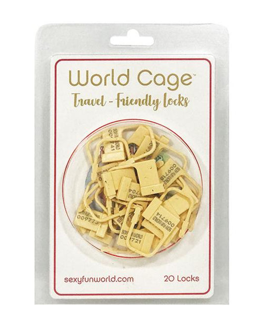 World Cage Travel Friendly Locks - 20 Pack Plastic Locks World Cage 1657