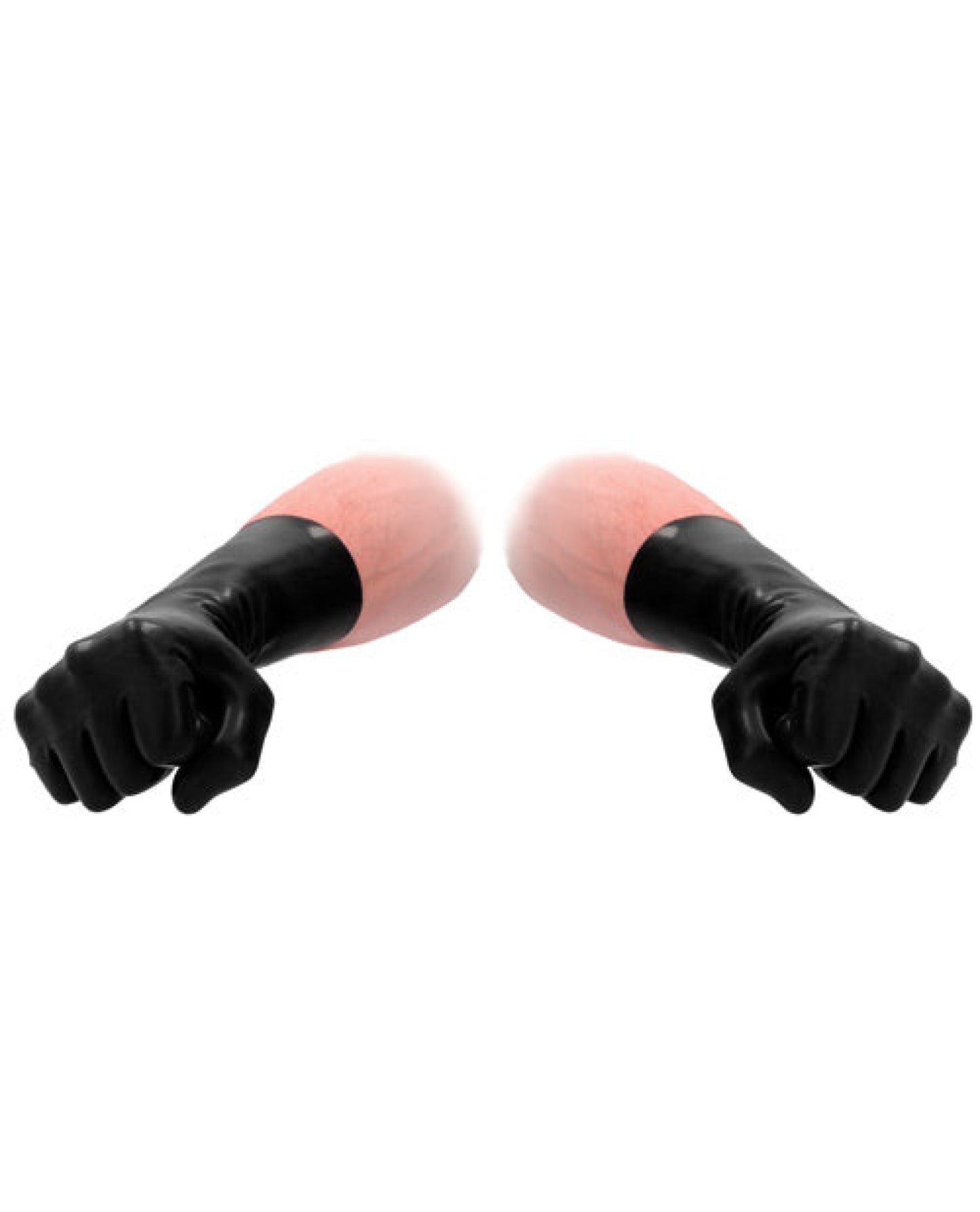 Shots Fist It Latex Short Gloves - Black Shots