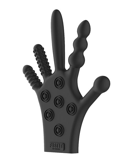 Shots Fistit Silicone Stimulation Glove - Black Shots