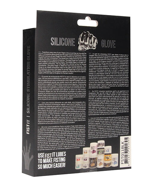 Shots Fistit Silicone Stimulation Glove - Black Shots
