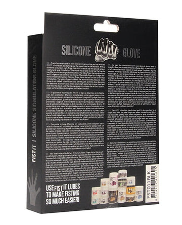Shots Fistit Silicone Stimulation Glove - Black Shots