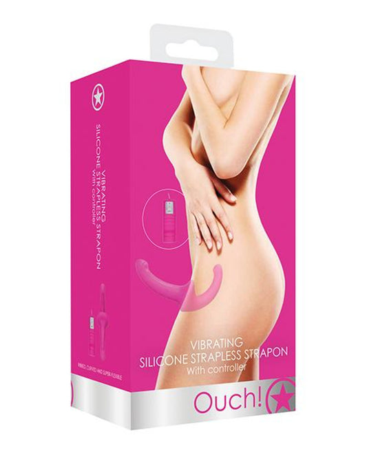 Shots Ouch Vibrating Silicone Strapless Strap On W/controller Shots 1657