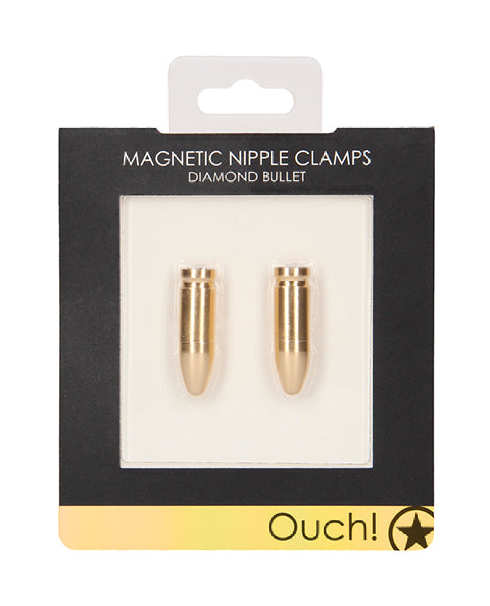 Shots Ouch Diamond Bullet Magnetic Nipple Clamps Shots America LLC