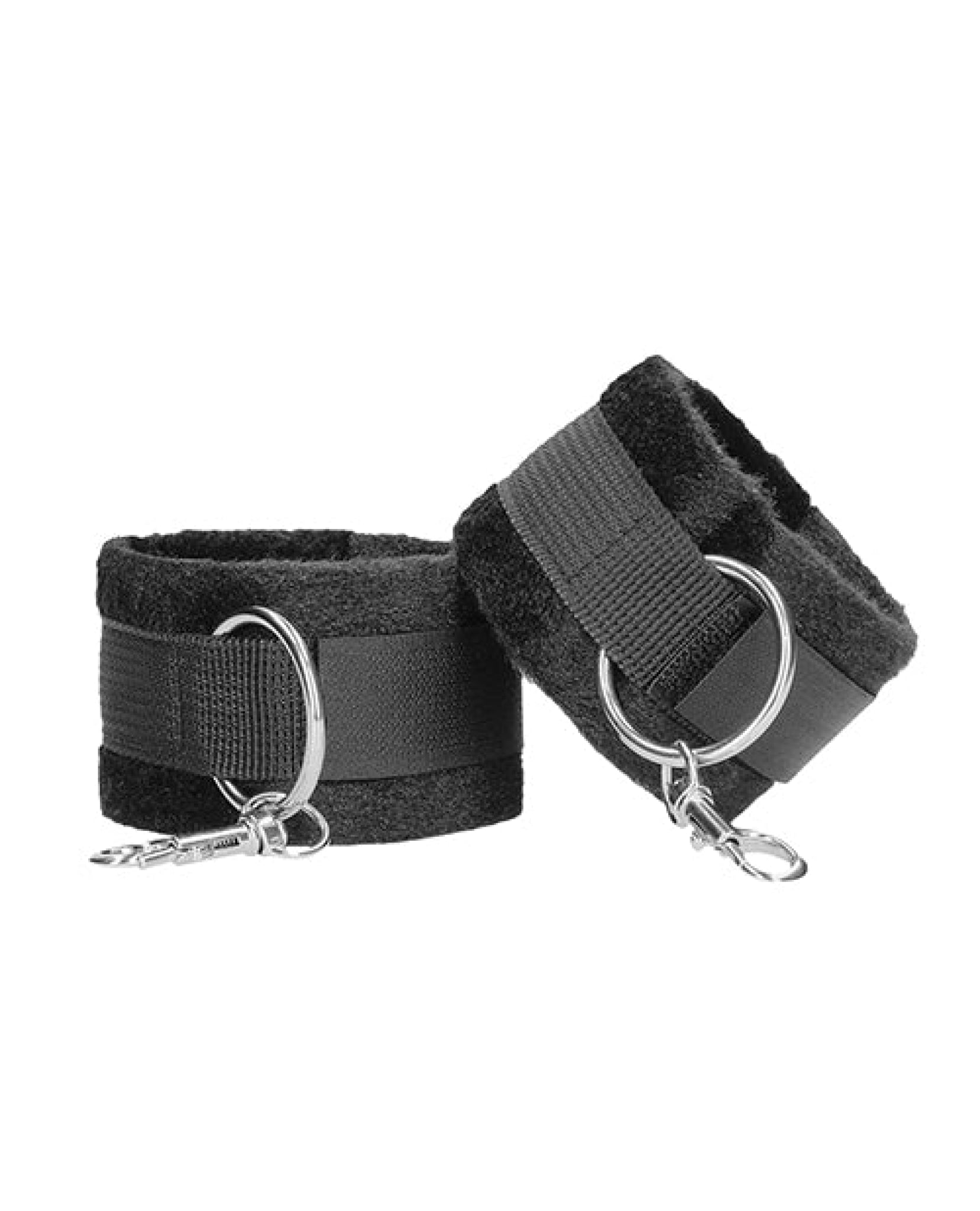 Shots Ouch Black & White Velcro Hand-ankle Cuffs - Black Shots