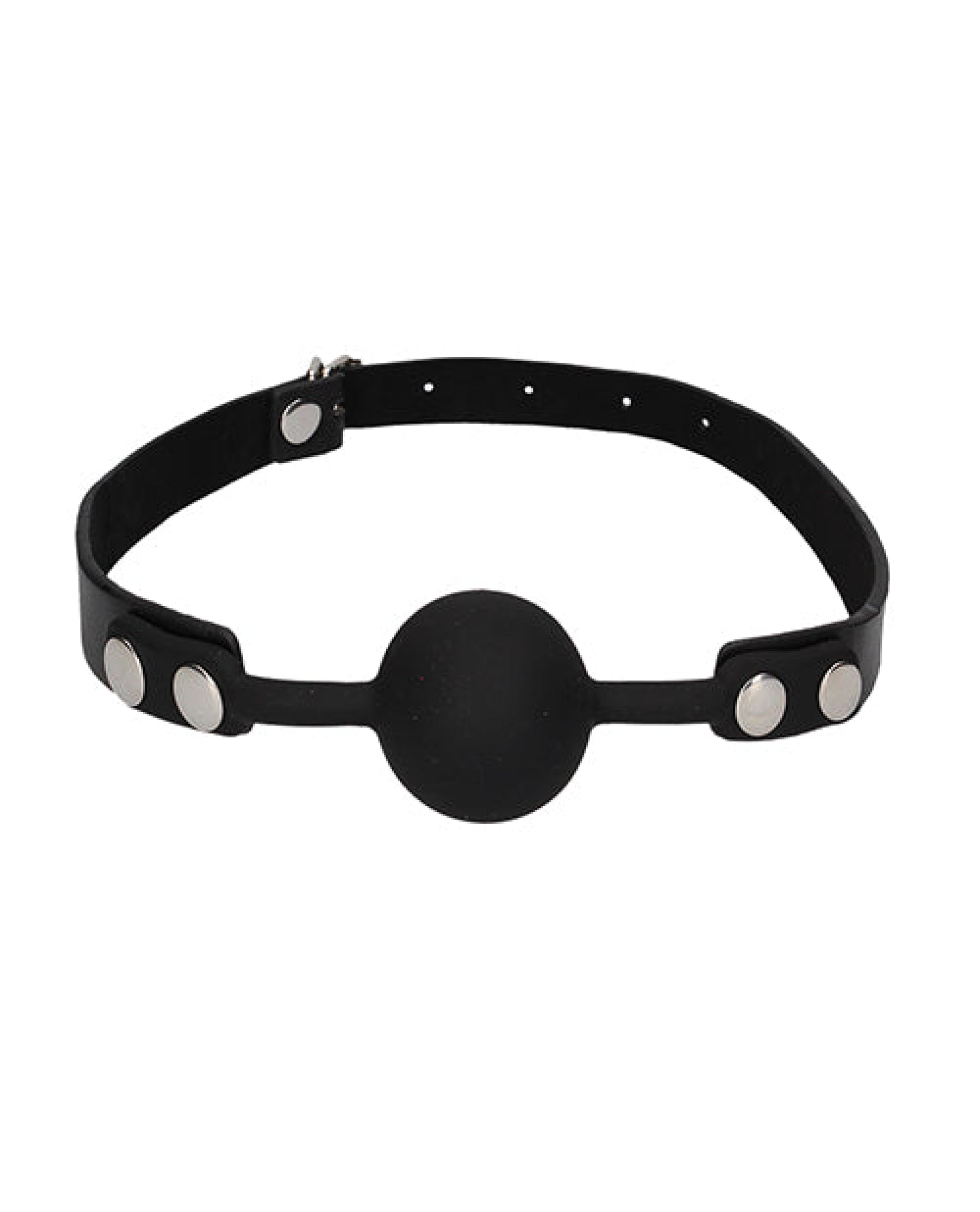 Shots Ouch Black & White Silicone Ball Gag - Black Shots