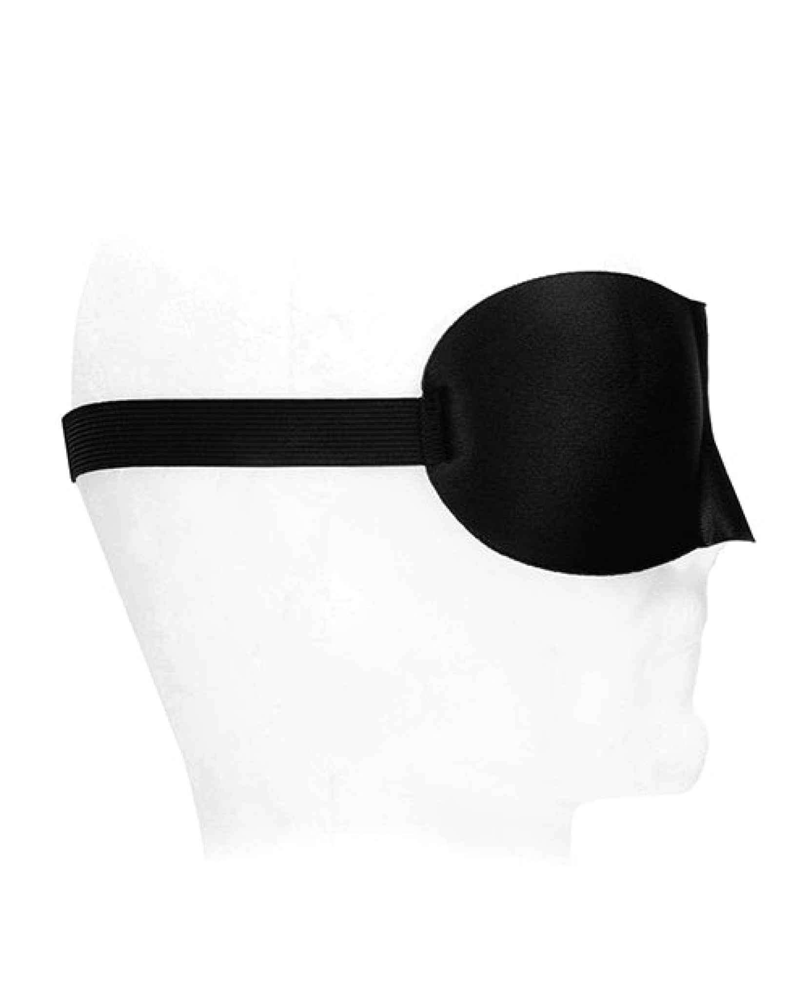 Shots Ouch Black & White Satin Curvy Eye Mask W-elastic Straps - Black Shots