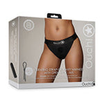 Shots Ouch Vibrating Strap On Panty Harness W/open Back - Black Shots