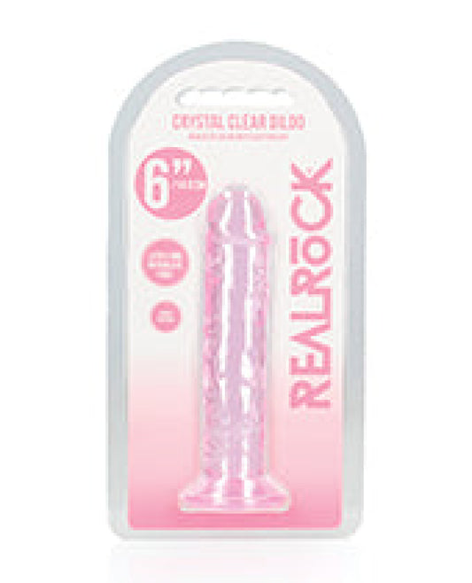 Shots Realrock Crystal Clear Straight Dildo W/suction Cup Shots 1658