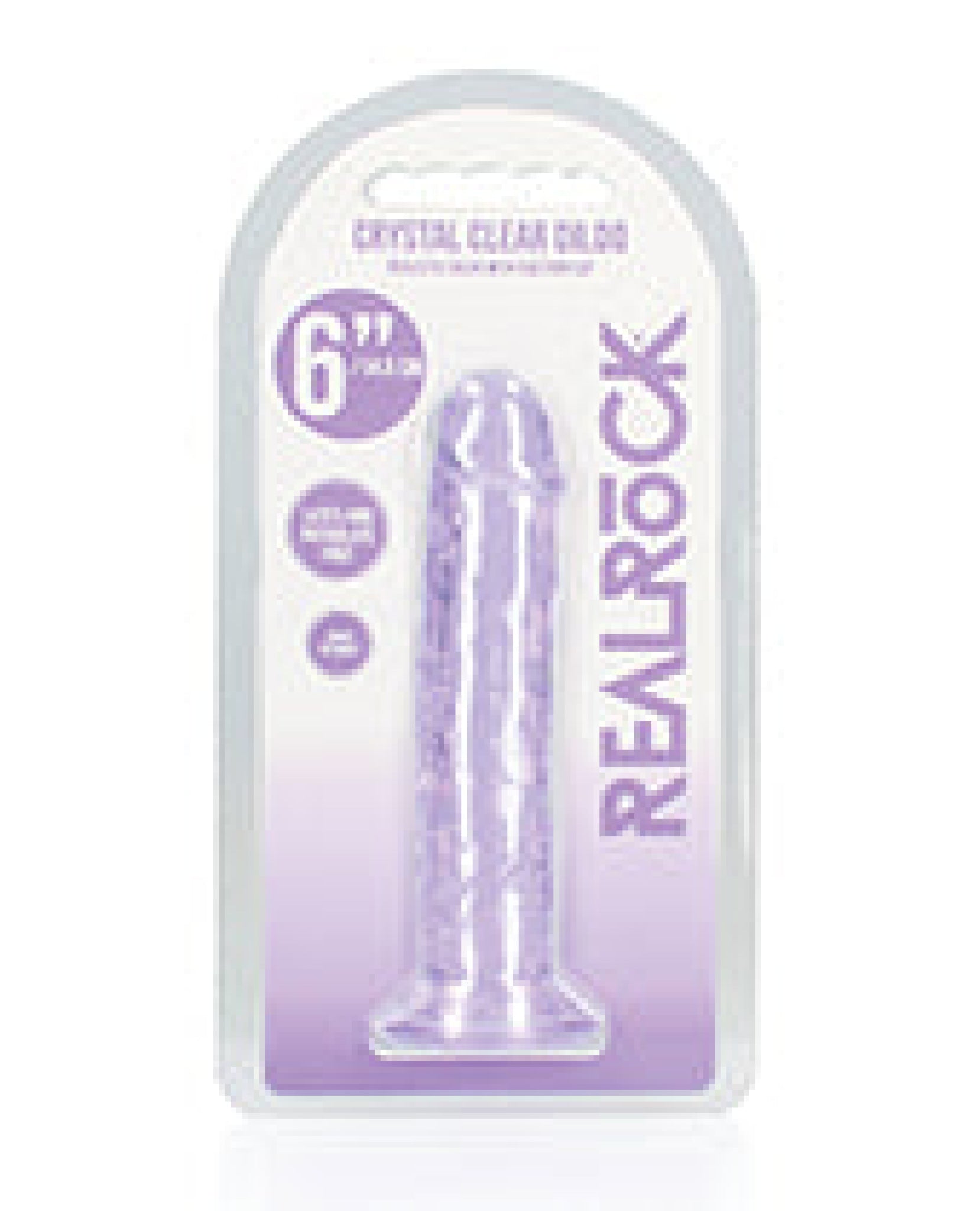 Shots Realrock Crystal Clear Straight Dildo W/suction Cup Shots