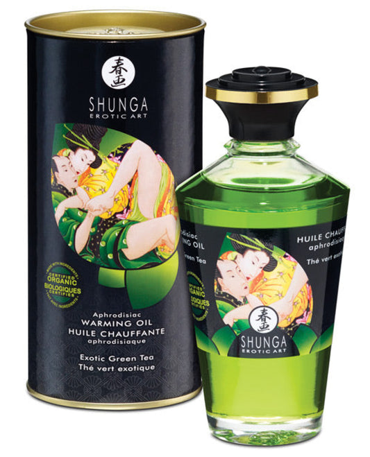 Shunga Organica Warming Oil - 3.5 Oz Green Tea Shunga 1657