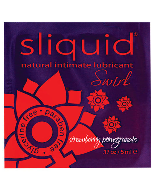 Sliquid Swirl Lubricant Pillow - .17 Oz Strawberry Pomegranate Sliquid 500