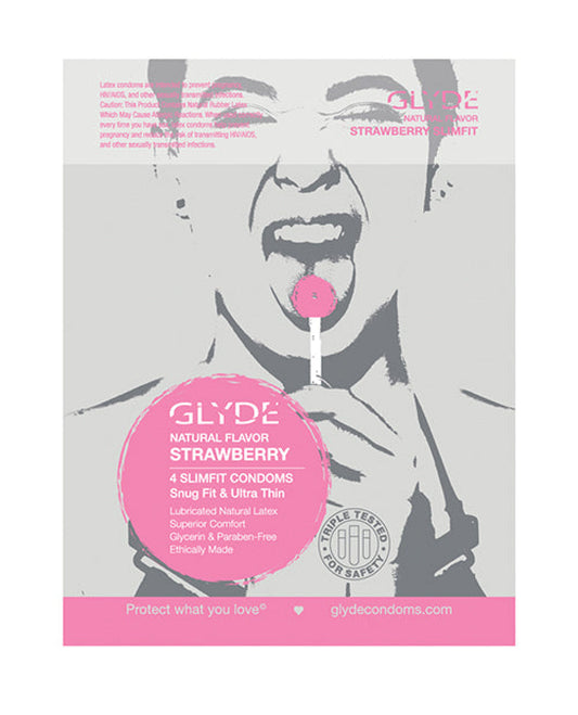 Glyde Slim Strawberry - Pack Of 4 Glyde 1657