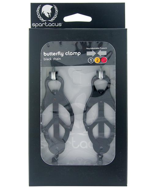 Spartacus Black Butterfly Style Nipple Clamps W-chain Spartacus