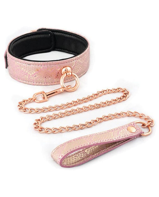Spartacus Micro Fiber Collar & Leash W-leather Lining - Pink Spartacus 1657