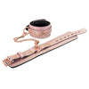 Spartacus Ankle Restraints W-leather Lining - Pink Snakeskin Micro Fiber Spartacus