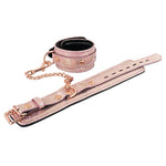 Spartacus Ankle Restraints W-leather Lining - Pink Snakeskin Micro Fiber Spartacus