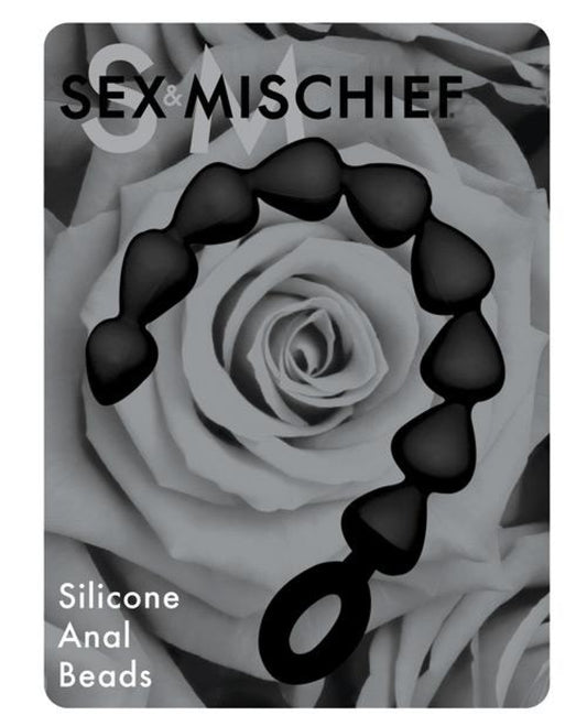 Sex & Mischief Silicone Anal Beads - Black Sex & Mischief 500