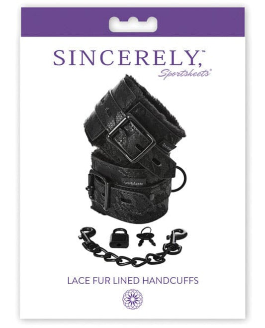 Sincerely Lace Fur Lined Handcuffs Sincerely 1657