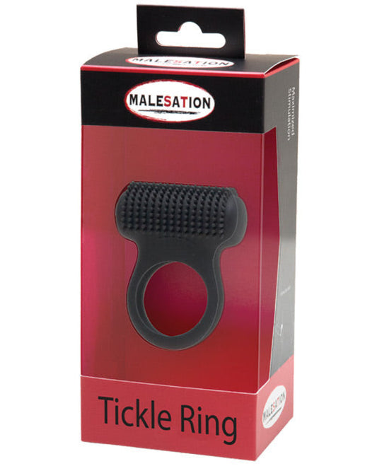 Malesation Tickle Me Nubbed Cock Ring - Black Malesation 1657