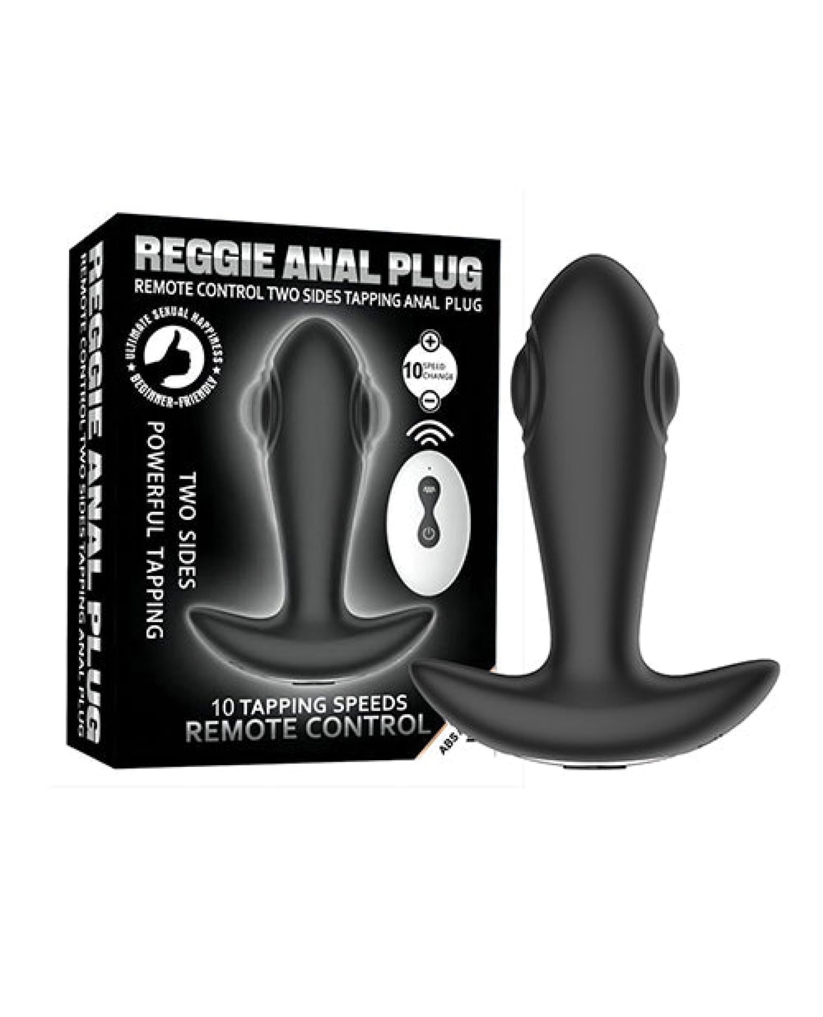 Reggie Tapping Anal Plug - Black Secwell