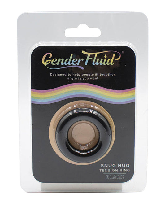 Gender Fluid Snug Hug Tension Ring - Black Gender Fluid 1657