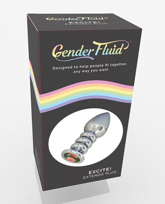Gender Fluid Excite! Extendo Plug - Silver Gender Fluid 1657