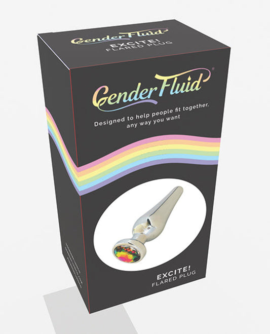 Gender Fluid Excite! Flared Plug - Silver Gender Fluid 1657