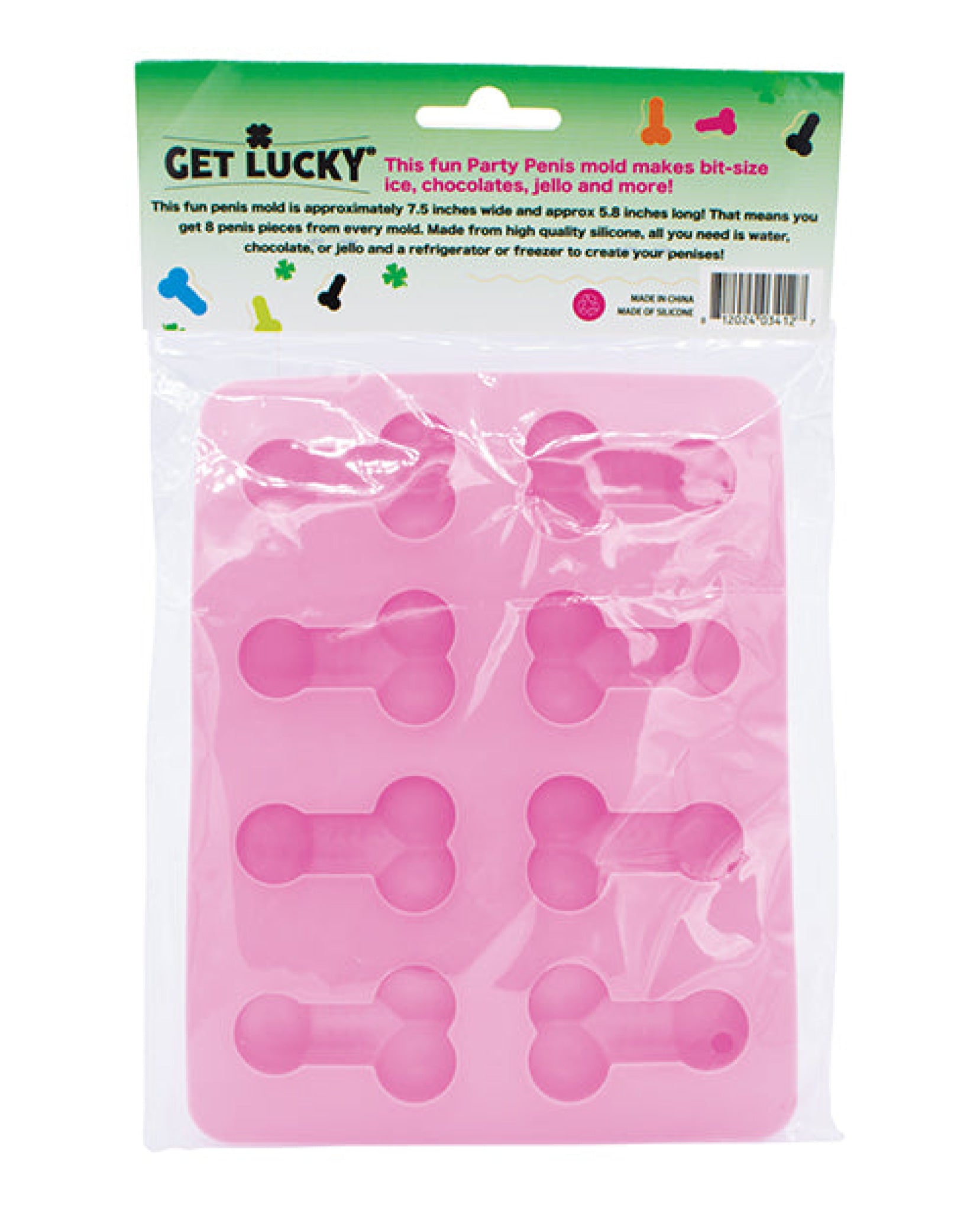 Get Lucky Penis Party Chocolate - Ice Tray - Pink Get Lucky