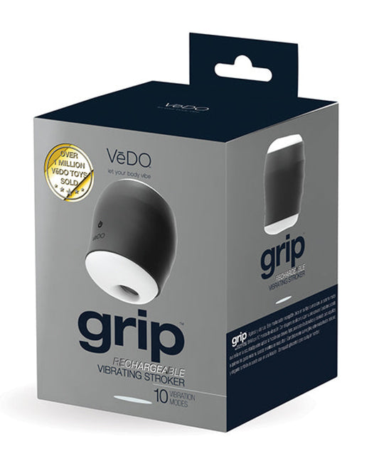 Vedo Grip Rechargeable Vibrating Sleeve - Just Black VēDO 1657