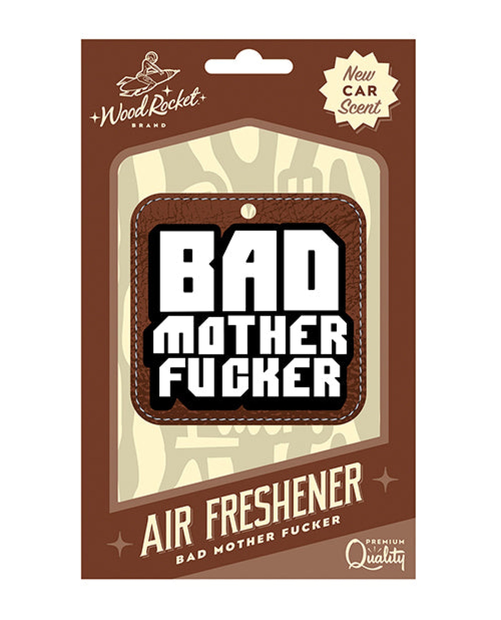 Wood Rocket Bad Mother Fucker Air Freshener - New Car Smell Wood Rocket