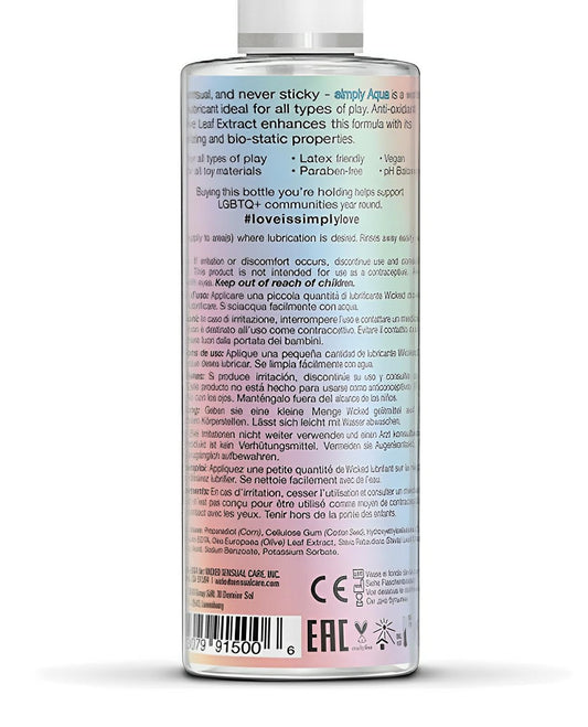 Wicked Sensual Care Aqua Special Edition Water Based Lubricant - 4 Oz Wicked Sensual Care