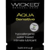 Wicked Sensual Care Hypoallergenic Aqua Sensitive Water Based Lubricant - .1 Oz Wicked Sensual Care