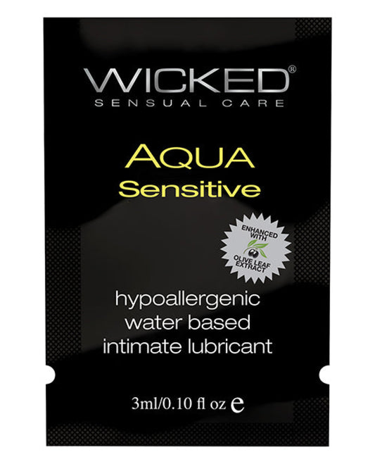 Wicked Sensual Care Hypoallergenic Aqua Sensitive Water Based Lubricant - .1 Oz Wicked Sensual Care 1657