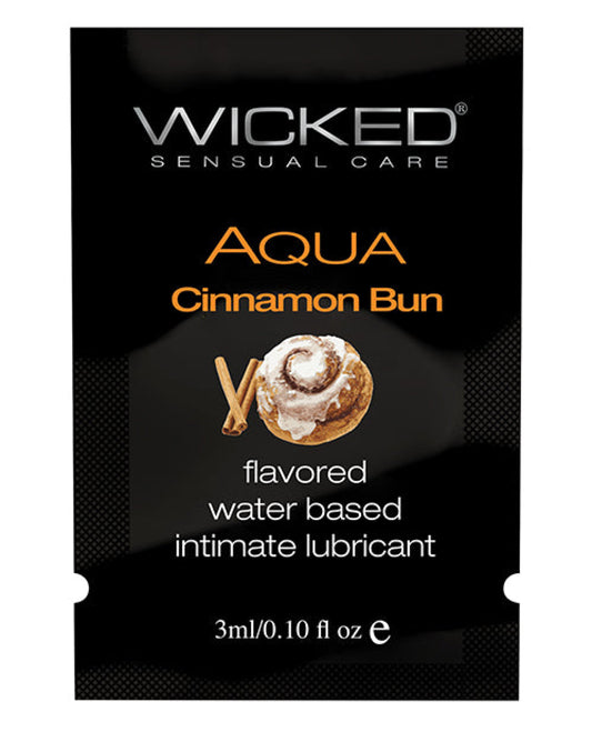 Wicked Sensual Care Aqua Water Based Lubricant - .1 Oz Cinnamon Bun Wicked Sensual Care 1657