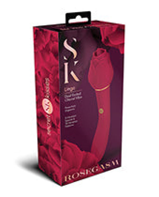 Secret Kisses Lingo Dual Ended Rose Bud W-clitoral Flickering & Internal Massage - Red Xgen 170