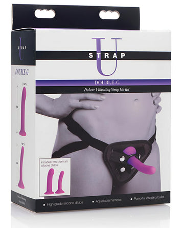 Strap U Double G Deluxe Vibrating Strap-on Kit Strap U