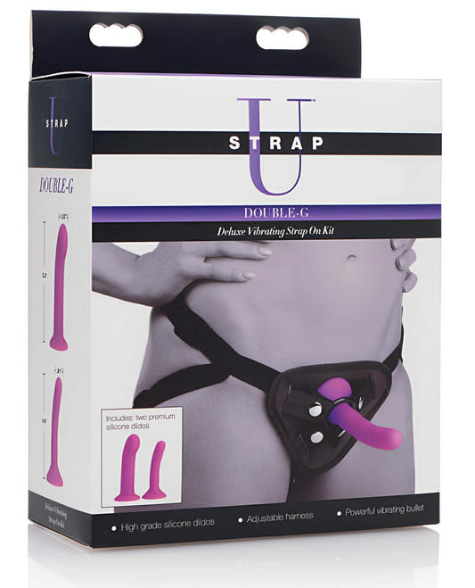 Strap U Double G Deluxe Vibrating Strap-on Kit Strap U