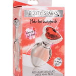 Booty Sparks Red Heart Gem Glass Anal Plug Booty Sparks