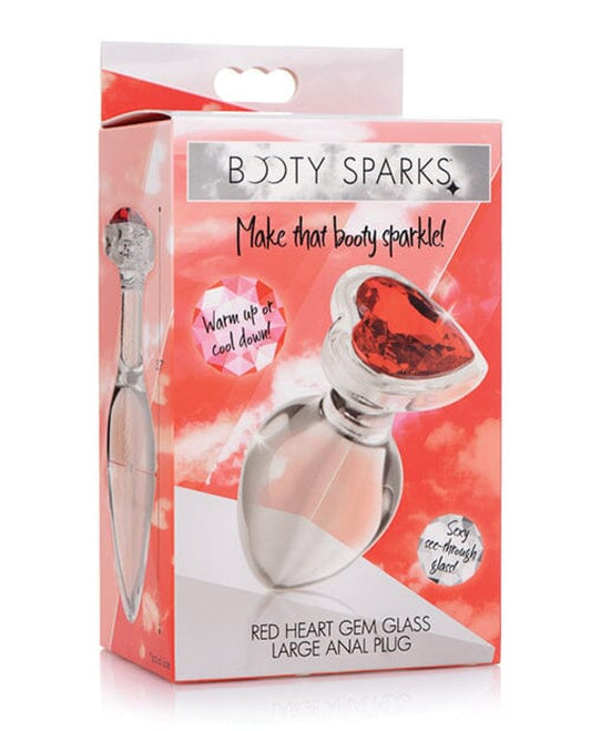 Booty Sparks Red Heart Gem Glass Anal Plug Booty Sparks 1657