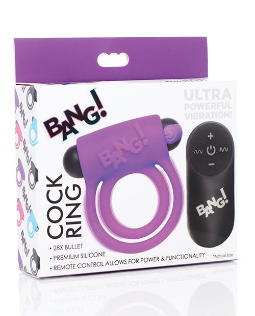 Bang! Vibrating Cock Ring & Bullet W/remote Control Bang!