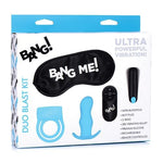 Bang! Duo Blast Remote Control Cock Ring & Butt Plug Vibe Kit - Blue Bang!