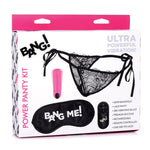 Bang! Power Panty & Blindfold Kit - Pink Bang!