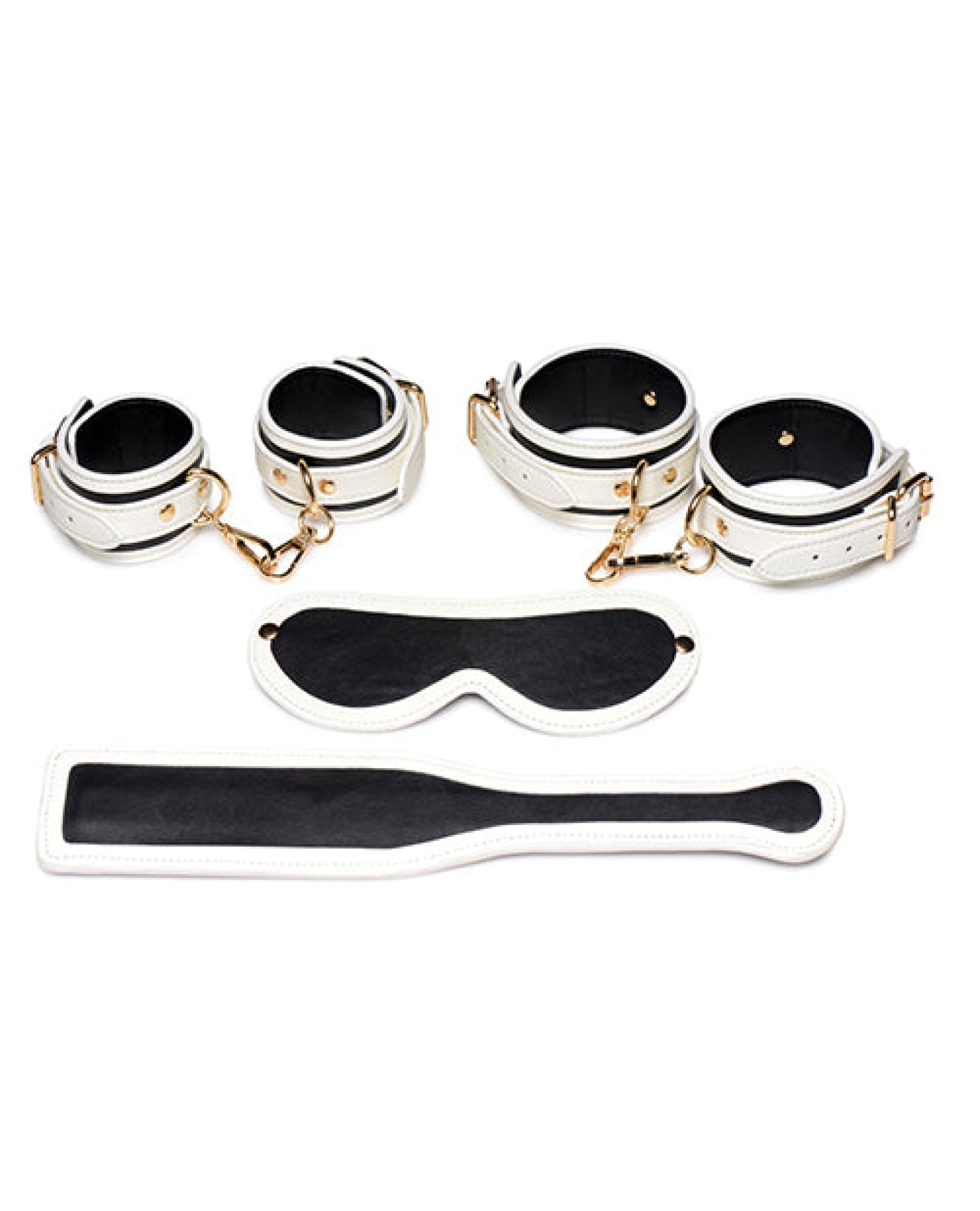Master Series Kink In The Dark Glowing Cuffs & Blindfold & Paddle Set Master Series