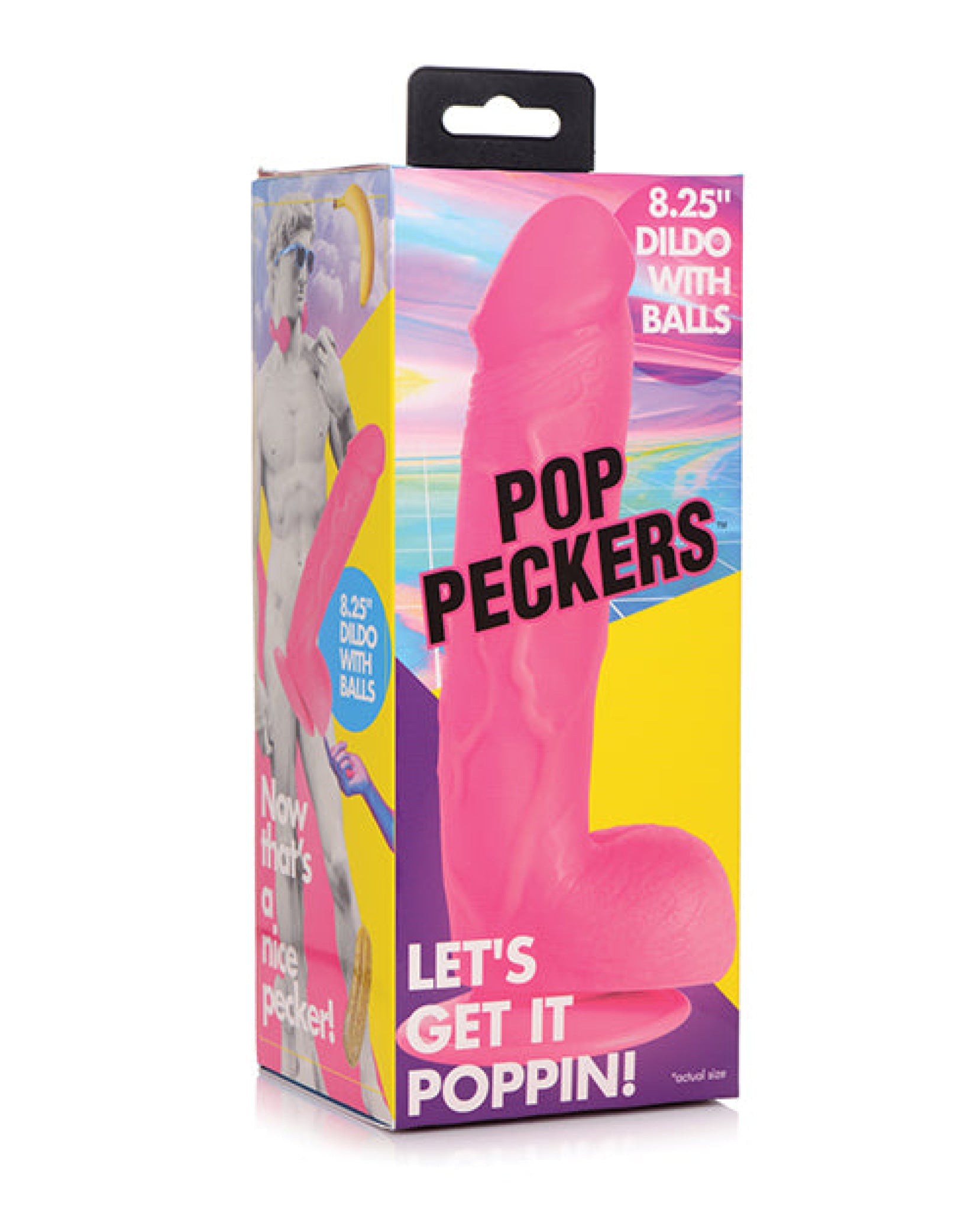 Pop Peckers 8.25" Dildo W/balls Pop Peckers