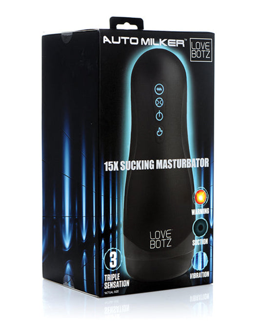 Lovebotz Auto Milker 15x Sucking Masturbator - Black Lovebotz 500
