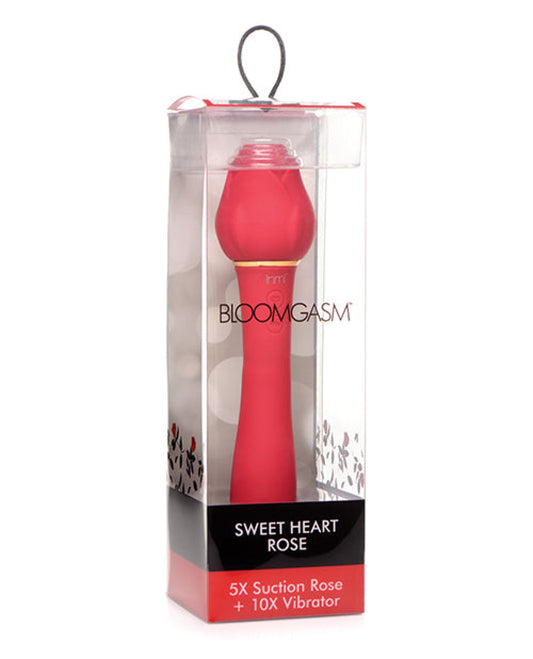 Inmi Bloomgasm Sweet Heart Rose 5x Suction Rose & 10x Vibrator - Red Inmi 500