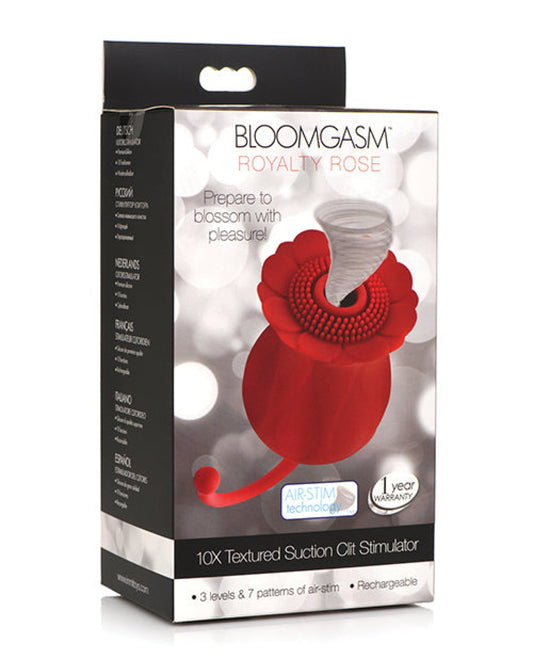 Inmi Bloomgasm Royalty Rose Textured Suction Clit Stimulator - Red Inmi 500